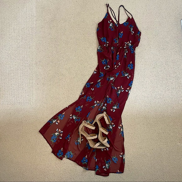 Long Flowy Dress with Slit - Picture 1 of 6